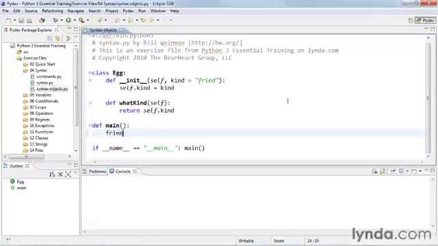 20 Phython General Syntax Creating and using objects
