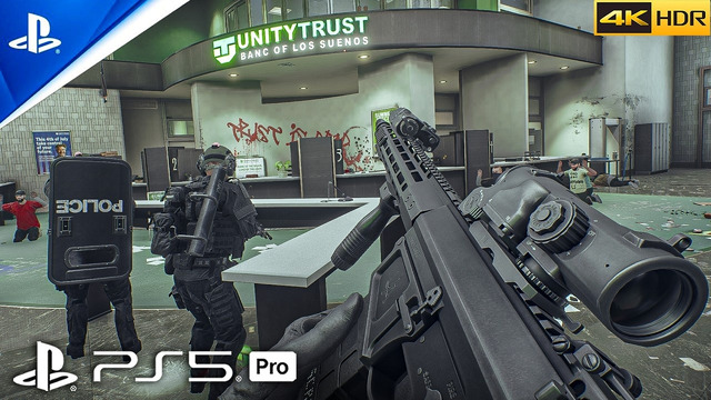 Ready Or Not (PS5 PRO) BANK ROBBERY INTENSE Bank Shootout [4K HDR] Boiling Point DLC Mission