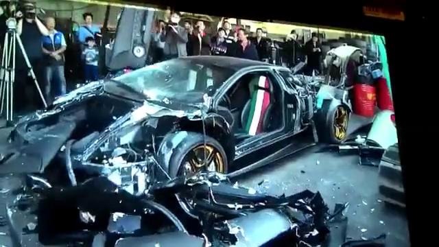 На Тайване показательно уничтожили суперкар Lamborghini (1)