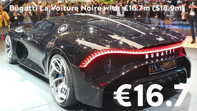 Bugatti La Voiture Noire | Самый дорогой новый автомобиль в мире €16.7 m в 2019