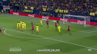 (HD) Вильяреал – Барселона | Испанская Ла Лига 2017/18 | 15-й тур