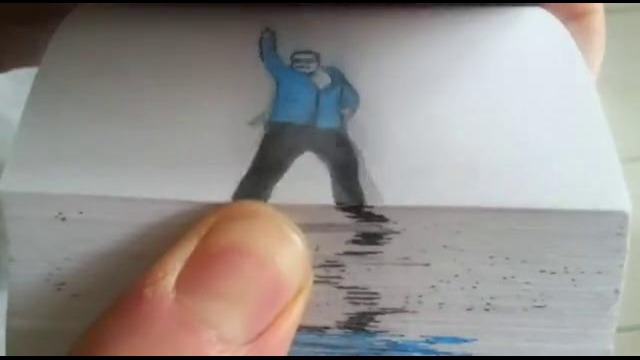 PSY – Gangnam Style – Анимированный в блокноте клип