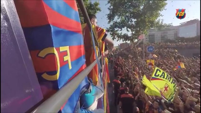 Inside View. FC Barcelona Victory parade 2015. BarГ§aFГєtbol version