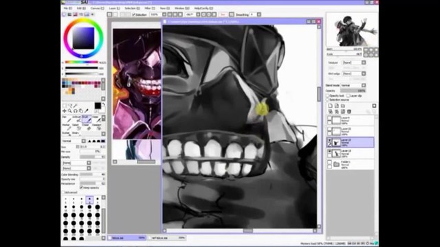 Токийский Гуль. Рисуем Канеки на Tool Sai