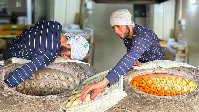 Uzbeksitan! Best SELLING Street Food | Uzbek National Food – SAMOSA! Uzbek Cuisine