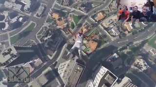 Gta 5 gameplay- skydive into a pool