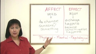 Confused words – effect & affect