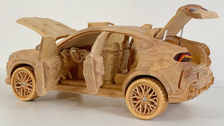 Wood Carving – BMW X6 2022 – Woodworking Art