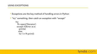 47 Phython Exceptions Learning how exceptions work