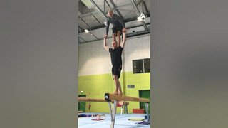Duo Performs on Balance Beam | People Are Awesome