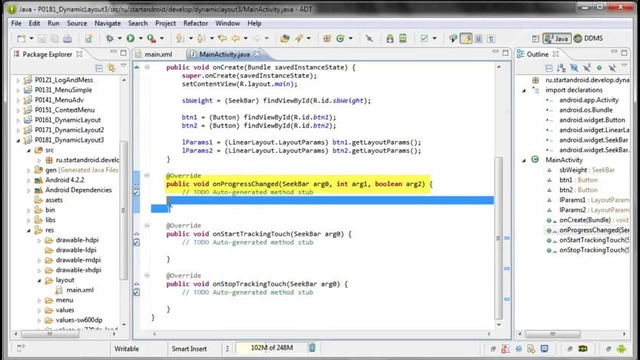 Start Аndroid: Урок 18. Меняем layoutParams в рабочем приложении
