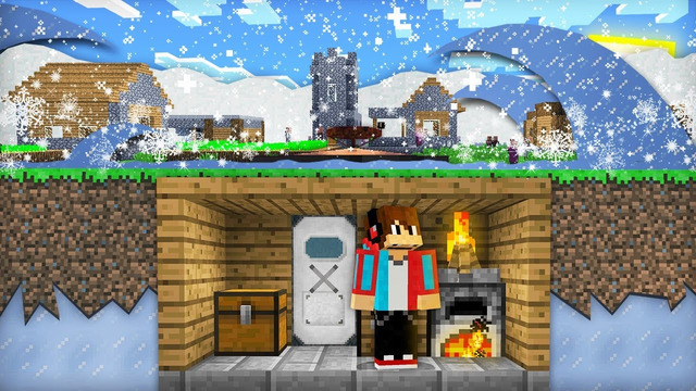 КАК МНЕ ПЕРЕЖИТЬ ХОЛОДНУЮ ЗИМУ В МАЙНКРАФТ 100% ТРОЛЛИНГ ЛОВУШКА MINECRAFT КОМПОТ