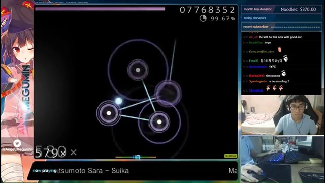 Osu! – AngeLMegumin – Matsumoto Sara – Suika – DT 99.59% 627PP