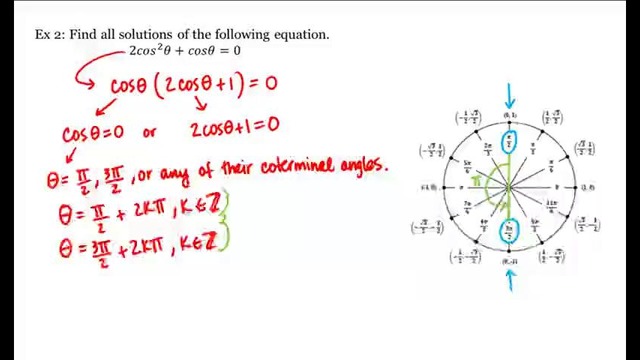 10 – 2 – Solving Trigonometric Equations, Part 2 (9-35)