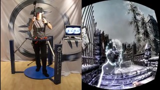 Skyrim in VR – Cyberith Virtualizer + Oculus Rift + Wii Mote = Full Immersion