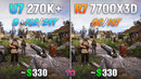 Ryzen 7 7700X3D vs Ultra 7 270K Plus – Test in 10 Games