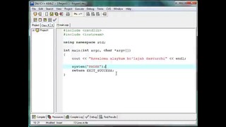 Dev C++ muxitida ishlash