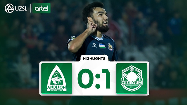 Superliga 23-tur. Andijon – Qizilqum bahsida kiritilgan gol va xavfli vaziyatlar (Highlights)