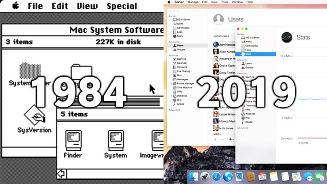Эволюция развития операционной системы Mac 1984 – 2019