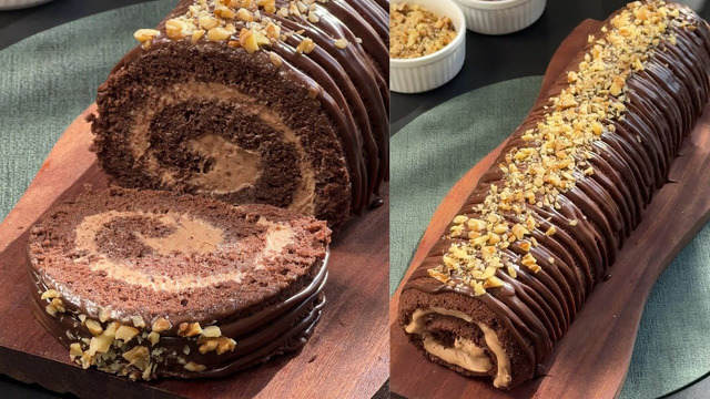 Eng mazzali krem bilan Mega shokoladli rulet / Мега Шоколадный Рулет с вкуснейшим кремом