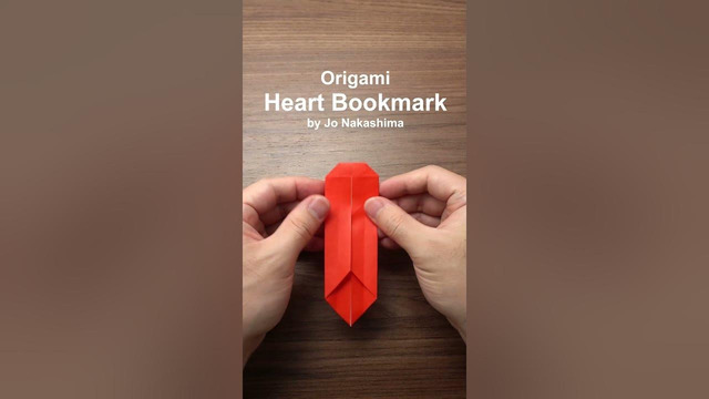 How to make an origami Heart Bookmark #shorts