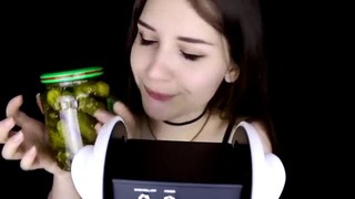 ASMR Pickle cucumber & Tomato  Eating Sounds