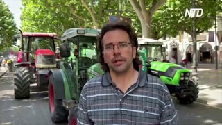 «Тракторный протест»: фермеры Каталонии призвали правительство дать им воды