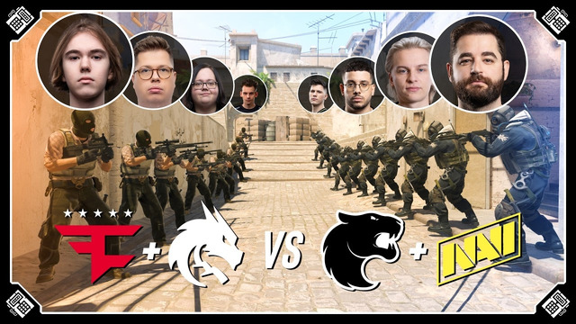 FaZe & Spirit vs Na’Vi & FURIA – 10v10 SHOWMATCH