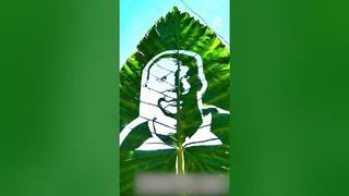 Artist Creates Portrait on Huge Leaf | People Are Awesome #art #satisfying #satisfyingvideo
