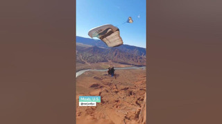 Snowboarding Off A Cliff & More | Big Air Parachuting