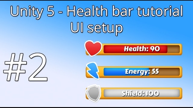 2. Unity 5 health bar tutorial – UI setup