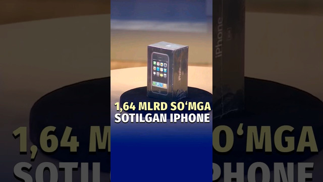 Qutisi ochilmagan iPhone smartfonining birinchi modeli 130 027 dollarga sotildi