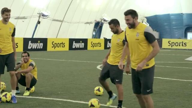 Tévez shows off skills in Juventus obstacle course challenge