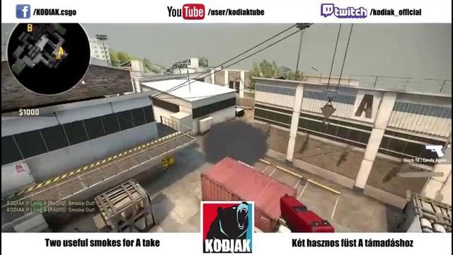 Раскидка гранат на карте de cache