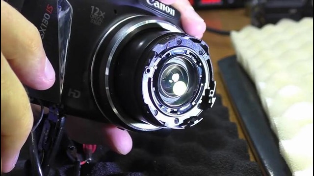 Как разобрать заклинивший объектив. фотокамера canon powershot sx130 is