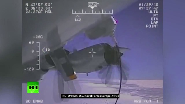 Российский Су-27 перехватил американский самолёт-разведчик над Чёрным морем