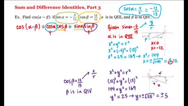 9 – 4 – Sum and Difference Identities, Part 3 (6-46)