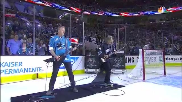 Metallica performs national anthem at the Stanley Cup Final