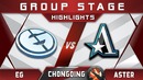 EG vs Aster Chongqing Major CQ Major Highlights 2019 Dota 2