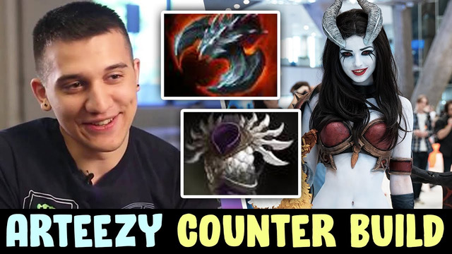 Arteezy COUNTER BUILD vs heavy physical damage on QoP of Pain