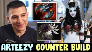 Arteezy COUNTER BUILD vs heavy physical damage on QoP of Pain