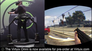 GTA 5 со шлемом виртуальной реальности Virtuix Omni VR