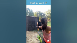 Woman Hits Bullseye With Arrow | People Are Awesome #bullseye #shorts