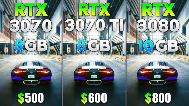 RTX 3070 Ti vs RTX 3070 vs RTX 3080 – Test in 8 Games