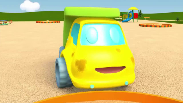 Синий трактор на детской площадке – мультики для детей