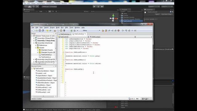 Unity3D Урок 11 – Создание простого меню игры