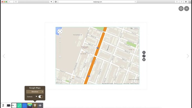 Readymag. Google Maps widget