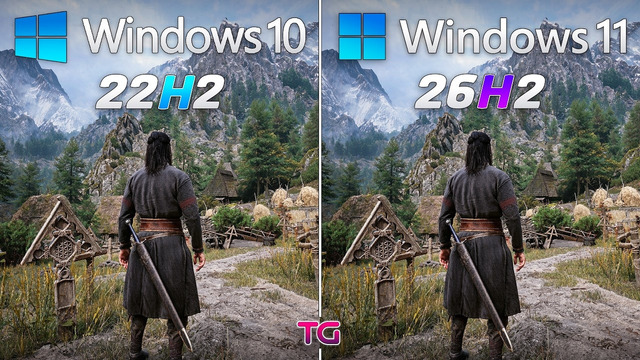 Windows 10 22H2 vs Windows 11 26H2 – Gaming in 2026