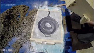 Как отлить из металла сковороду
