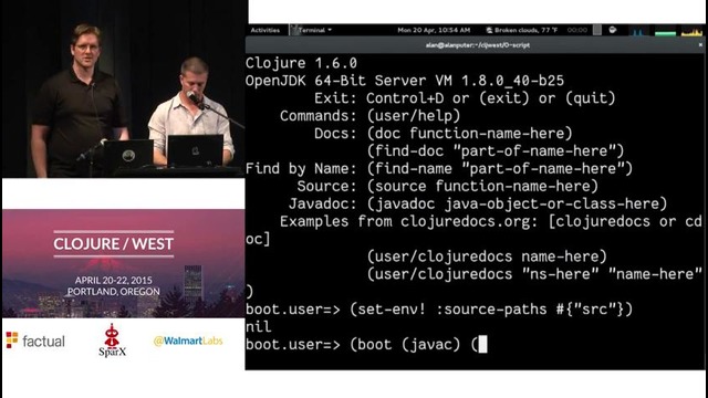 Clojure West 2015 – Alan Dipert Micha Niskin – Boot Can Built It